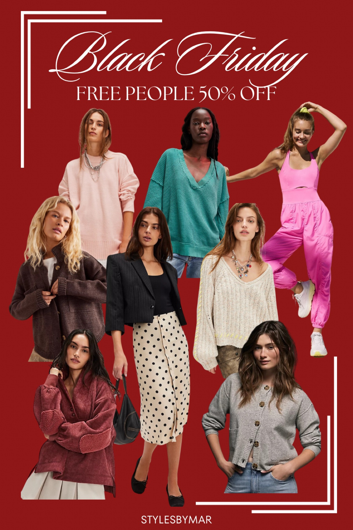 Free People black Friday 50% off
We the free
Sweater 
Onesie
Cardigan


#LTKSaleAlert #LTKFindsUnder100 #LTKCyberWeek