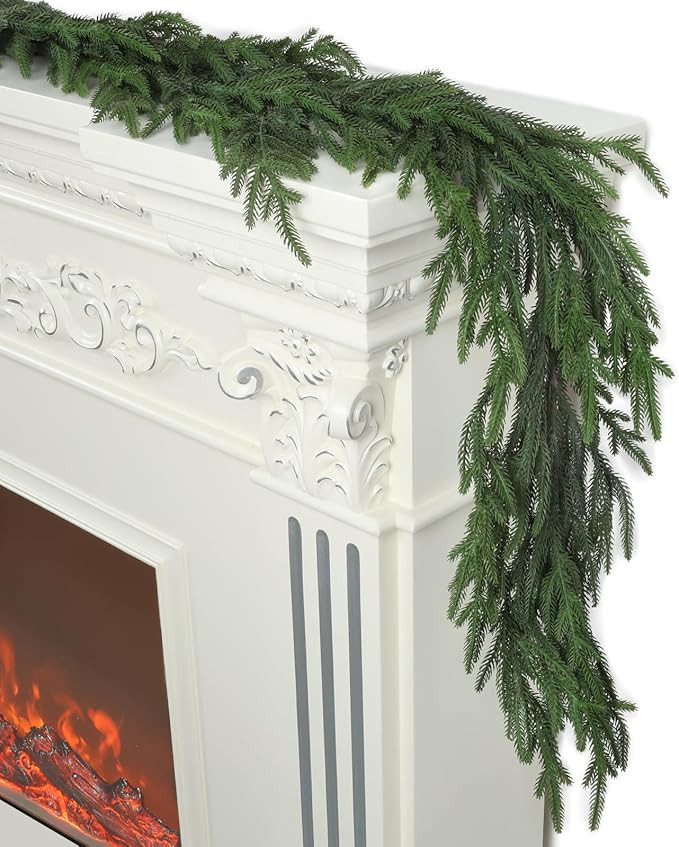 Artgar 5 Ft Pine Garland - Real Touch Pine Garland - Artificial Greenery Garland - Christmas Garl... | Amazon (US)