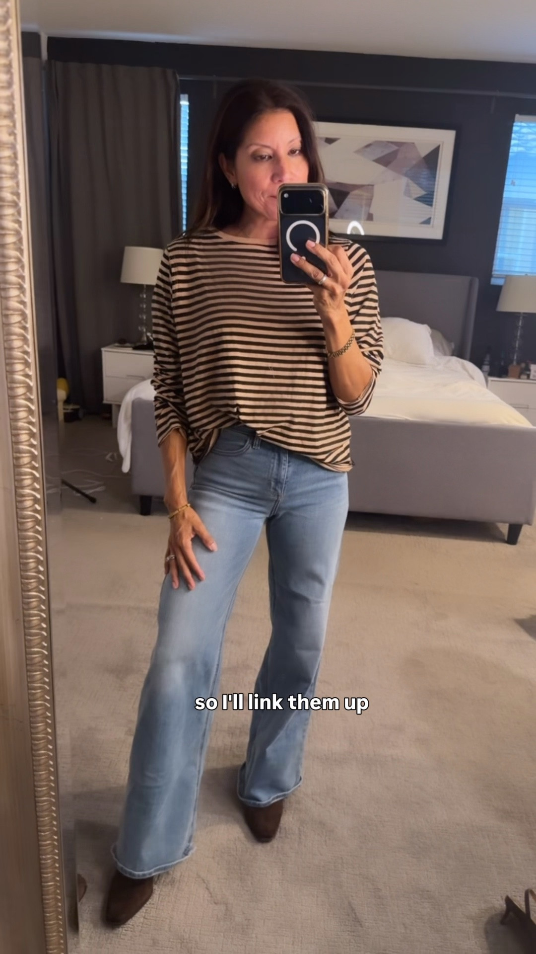 Can’t go wrong with a good striped long sleeve 

@Target 
Wearing xs 
Jeans size 2 

Fall fashion over 50

#LTKPetite #LTKSeasonal #LTKOver40