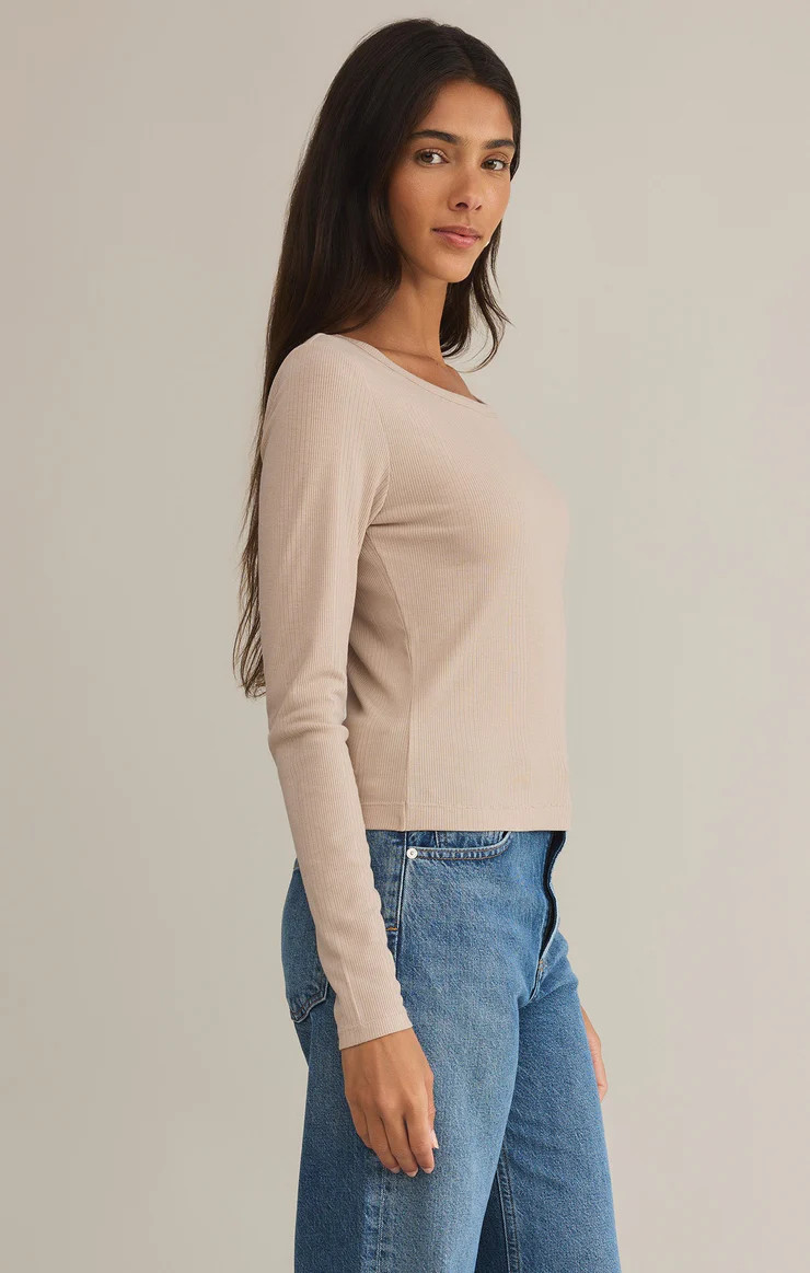 Infinity Fitted Rib Long Sleeve Tee | Z Supply