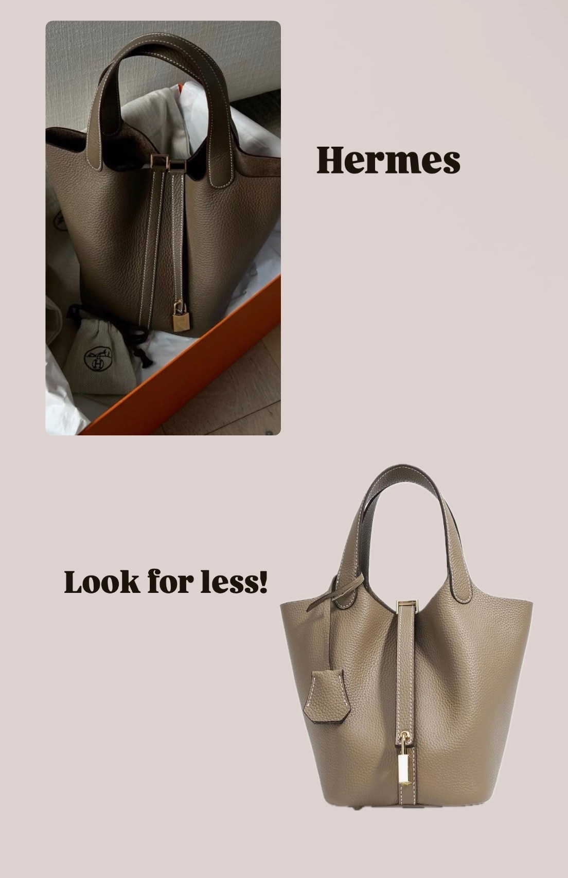 Hermes look for less
Stylish bag
Bucket bag
Amazon finds 


#LTKSaleAlert #LTKSpringSale #LTKootd