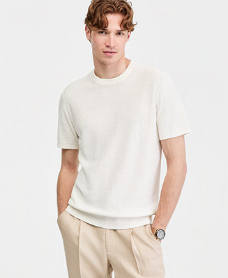 Club RoomMen's Linen Blend Sweater T-Shirt | Macy's