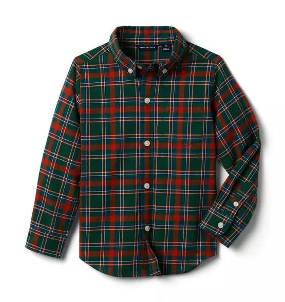 Brushed Twill Plaid Shirt | Janie and Jack