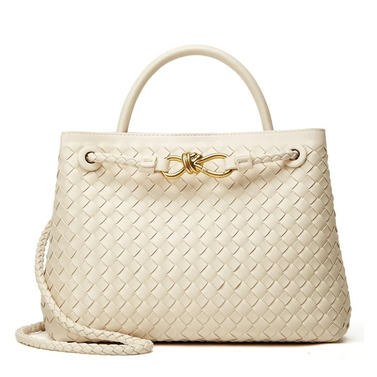 Woven Bags for Women Crossbody Handbag: Vegan Leather Small Tote Purse - Trendy Shoulder Handbags... | Walmart (US)