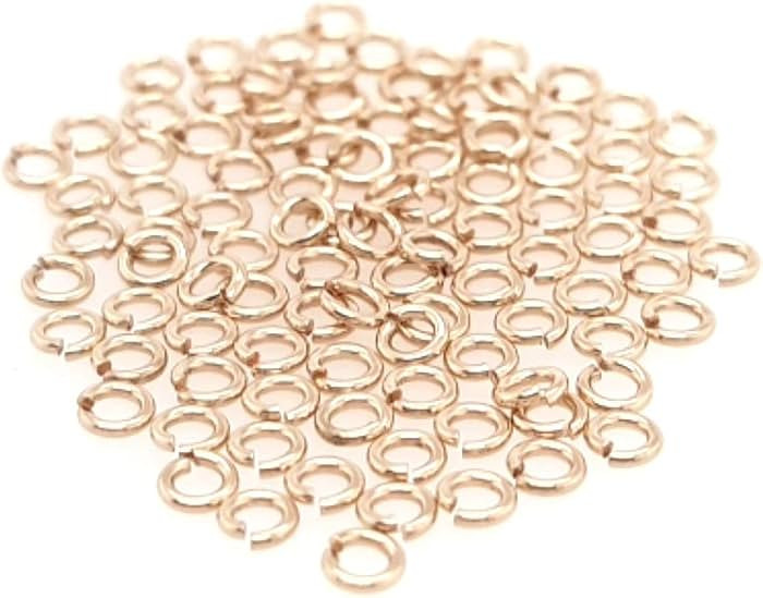 100pcs 14/20 Gold Filled Round Open Jump Rings 2.9MM OD, 1.6MM ID 22 Gauge by CRAFT WIRE | Amazon (US)