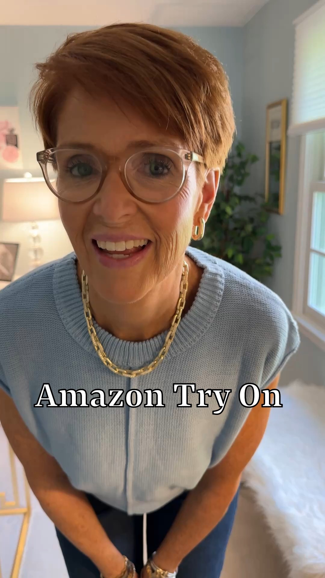 Amazon Try On 

Sizing for this video : 
Amazon blue top size small 

Hi friend! 👋 Thanks for your support! I’m so glad you’re here!
If you're tall, over 40, or just tired of fashion that doesn’t fit your life, you’re in the right place. I share classic, elevated outfit formulas that actually work on tall women (I’m 6’1” for reference!) and help you feel confident getting dressed again.
I am your resource for timeless, elevated fashion for women over 40 (and tall women)
Age: 55
Height: 6’1”
Tops: S/M
Bottoms: 8/10
Dresses: 8/M
Over 50 fashion, tall fashion, workwear, everyday outfits, timeless outfits, Classic Outfits

#LTKSeasonal #LTKSummerEdit #LTKSaleAlert