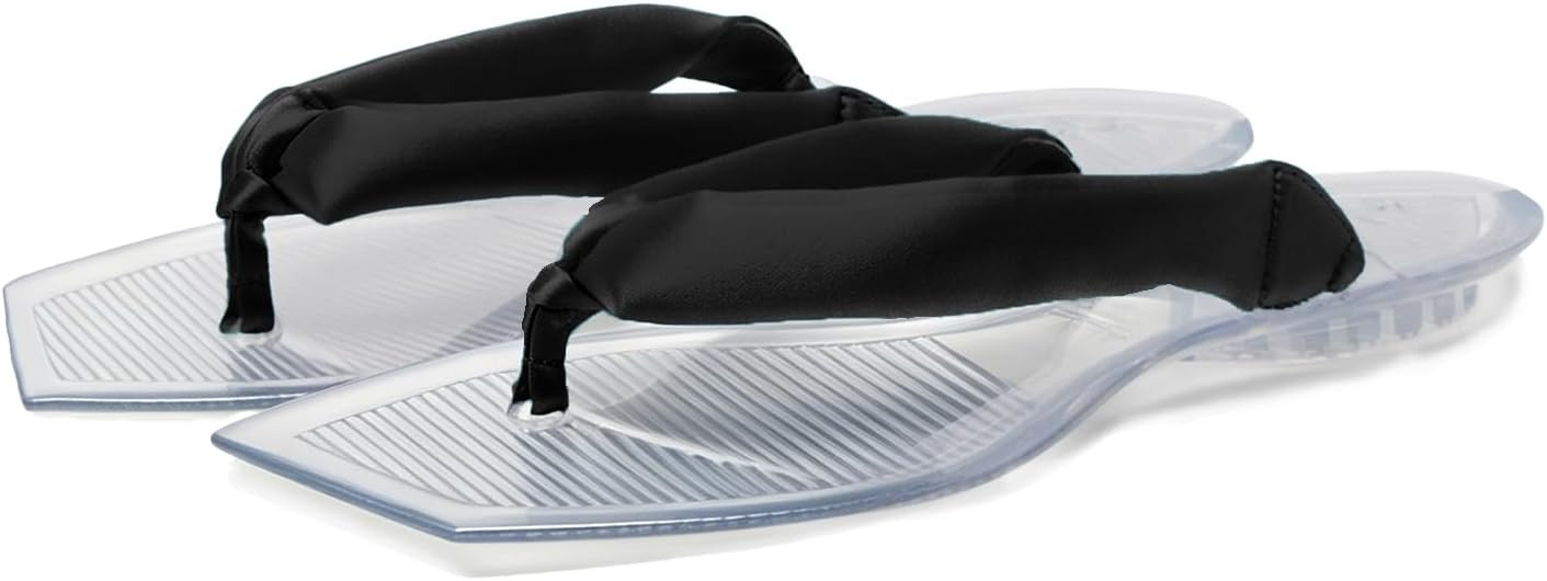 Women’s Jelly Flip Flops Clear Thong Sandals Flat Sandals for Women Comfortable Beach Sandals W... | Amazon (US)