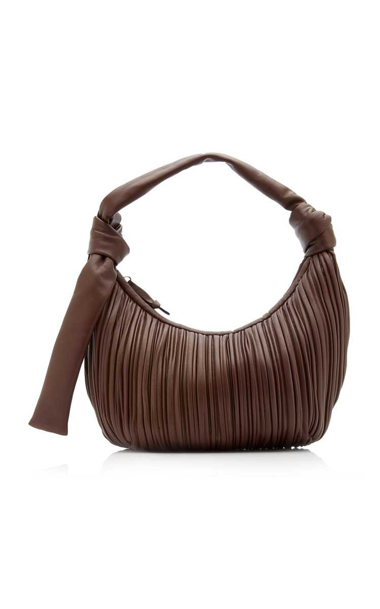 Neptune Pleated Leather Shoulder Bag | Moda Operandi (Global)