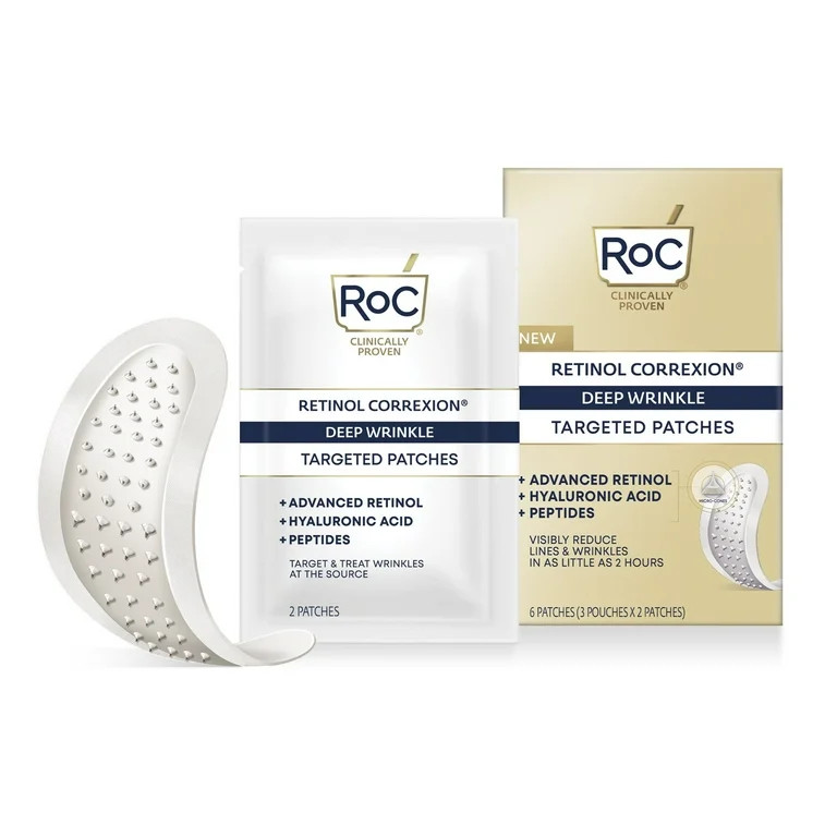 RoC Retinol Correxion Targeted Deep Facial Wrinkle Patches, 6 Ct | Walmart (US)