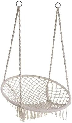 YADEOU Hammock Chair Swing, Hanging Cotton Rope Hammock Swing Chair for Indoor, Outdoor Home, Pat... | Amazon (US)