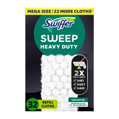 Swiffer Sweeper Heavy Duty Multi-Surface Dry Cloth Refills for Floor Sweeping and Cleaning - Unscented - 32ct | Target