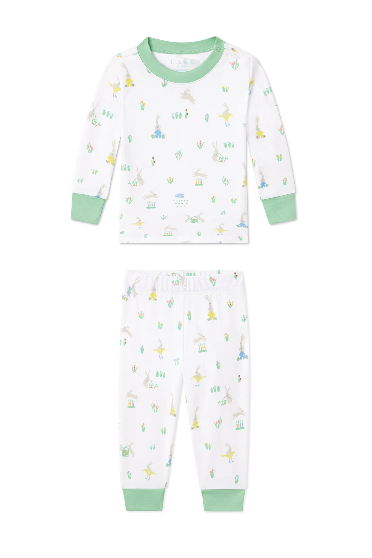 Baby Long-Long Set in Bunnies | Lake Pajamas