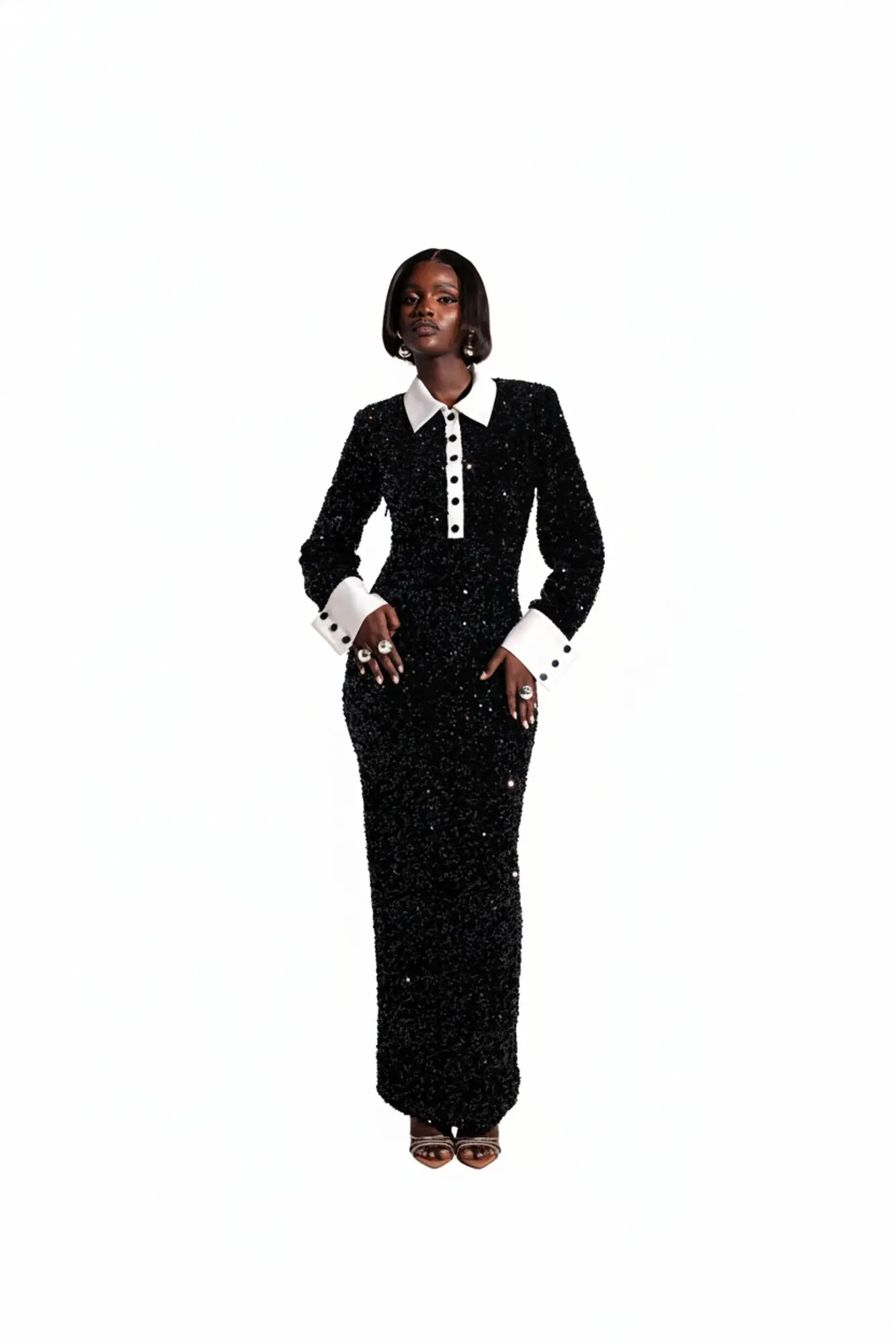 OFUURE Rei Sequin Maxi Dress in Black at Nordstrom, Size Medium | Nordstrom