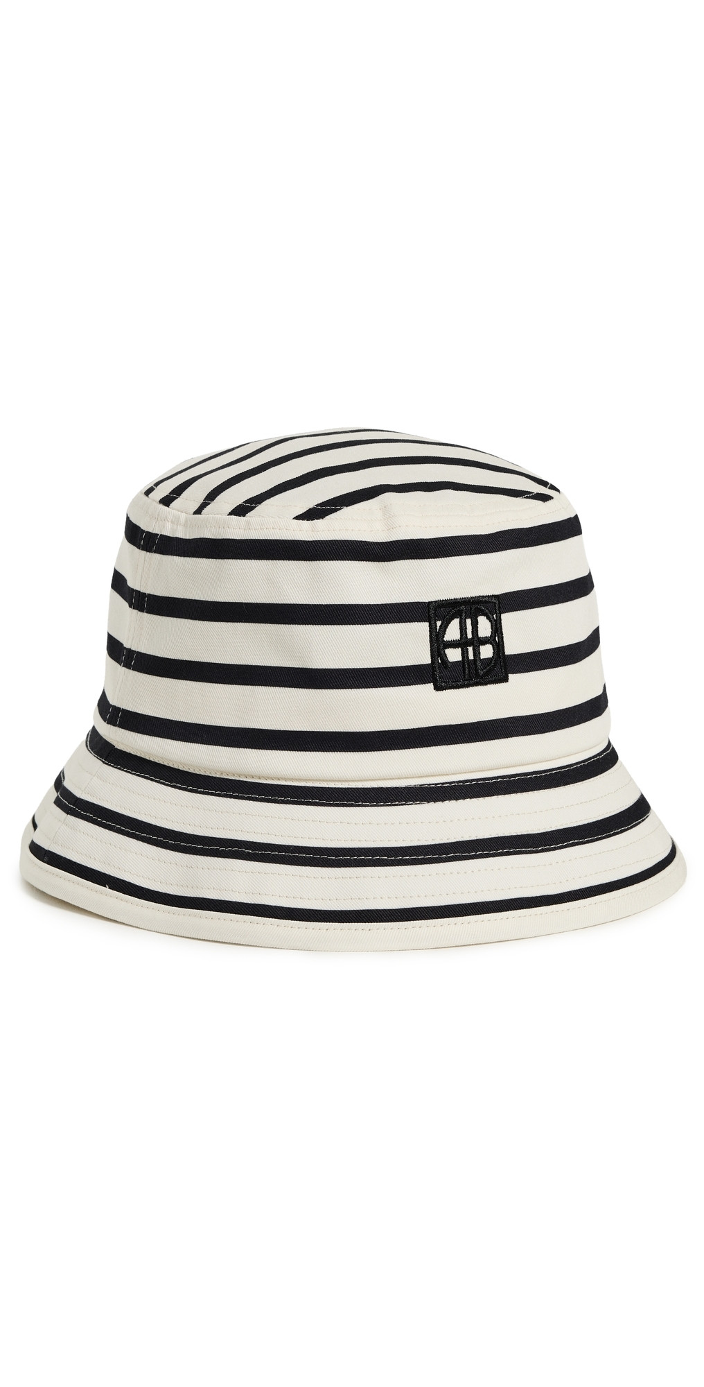 ANINE BING Nicks Bucket Hat Black Stripe French Terry One Size | Shopbop