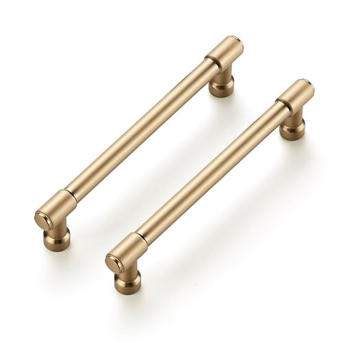 Ravinte Champagne Bronze Kitchen Pulls Cabinet Handles 5 Inch 2 Pack | Amazon (US)
