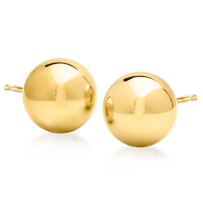 Italian 12mm 18kt Gold Over Sterling Ball Stud Earrings | Ross-Simons