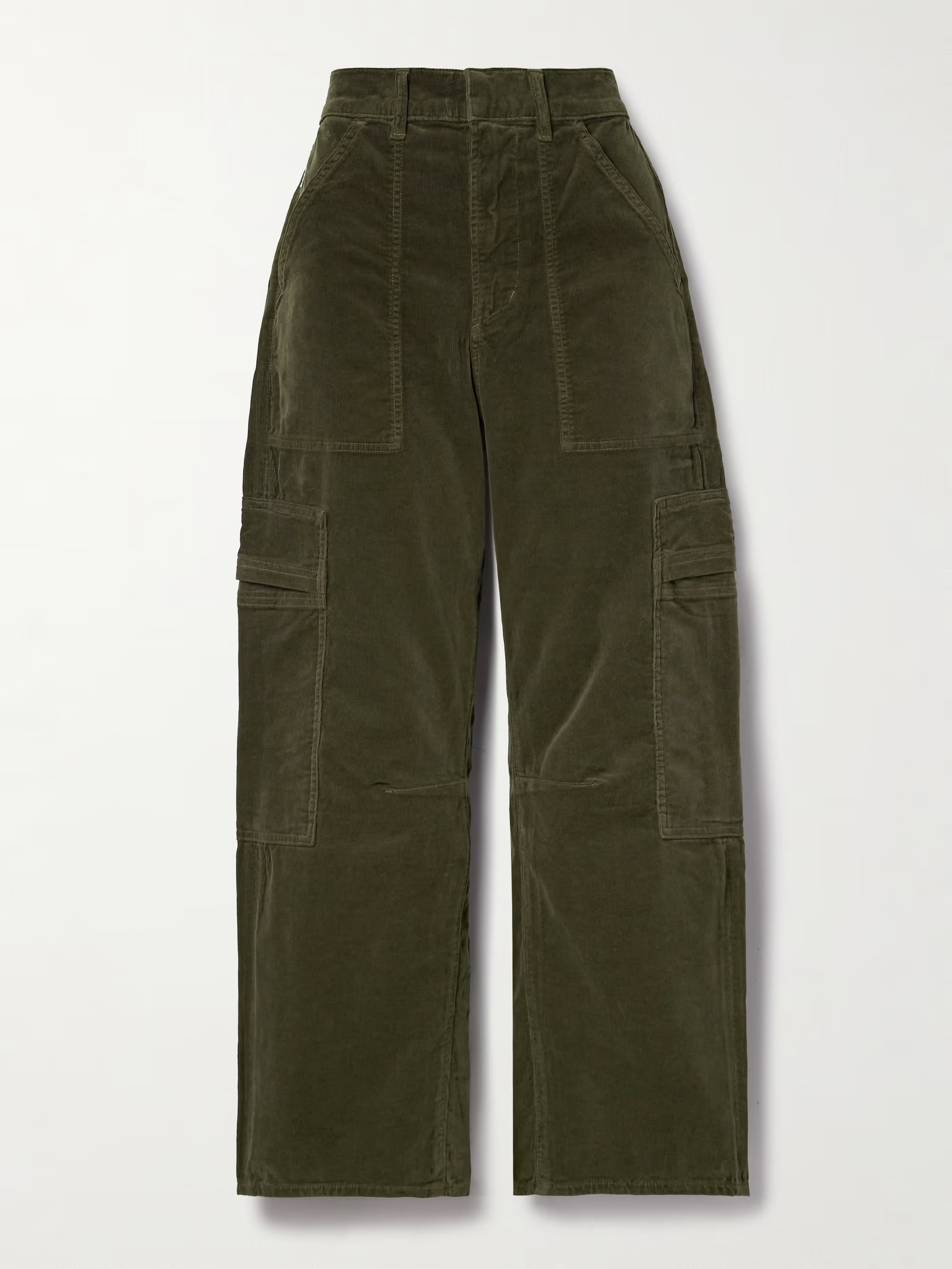 Marcelle cotton-blend corduroy wide-leg cargo pants | NET-A-PORTER (US)