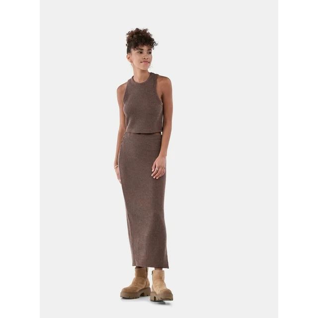 No Boundaries Midi Dress Set, 2-Piece, Women's | Walmart (US)