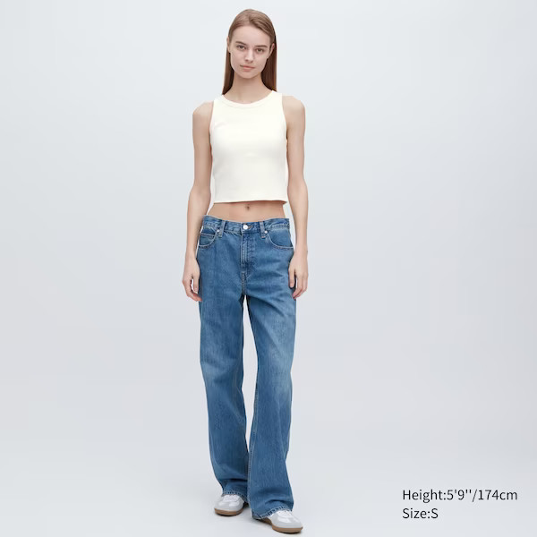 Ribbed Cropped Sleeveless Bra Top | UNIQLO (US)