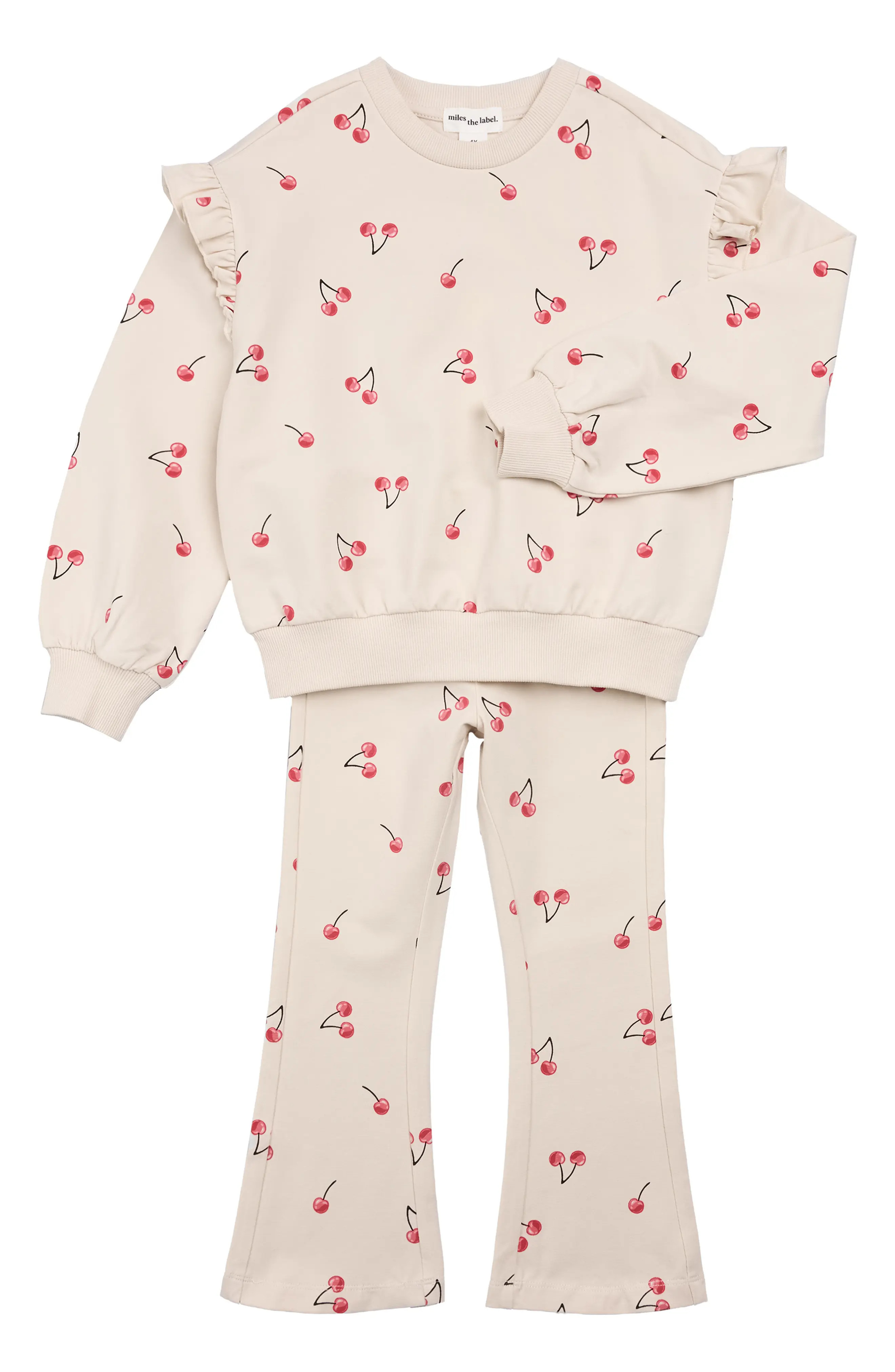 Kids' Cherry Sweatshirt & Flare Leggings Set (Women) | Nordstrom | Nordstrom