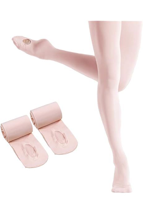 2 Pairs Girls' Ultra Soft Pro Dance Tights Ballet Transition Daily Student Tights (Toddler/Little Ki | Amazon (CA)