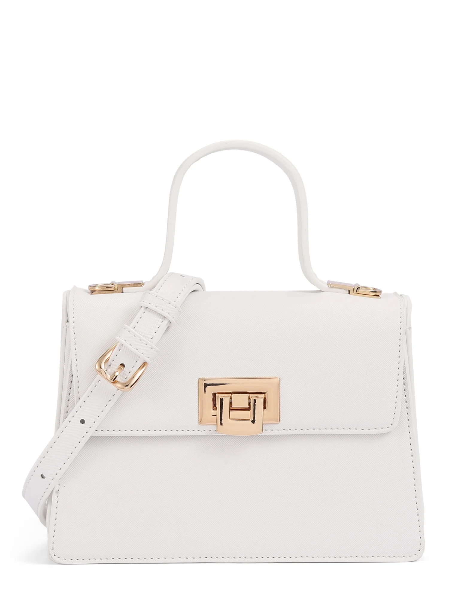 BeCool Women's Top Handle Satchel with Lock White | Walmart (US)