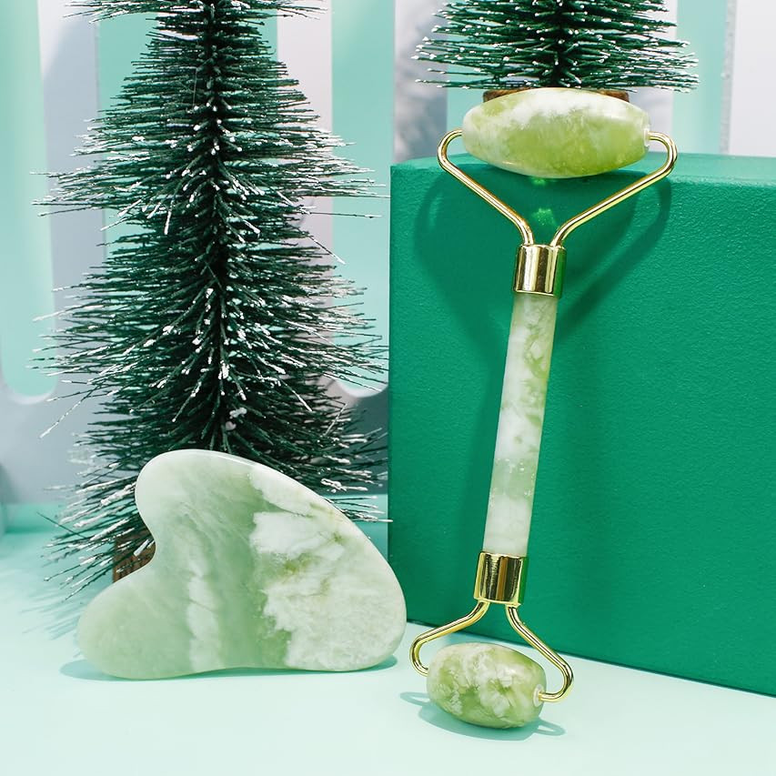 Original Jade Roller & Gua Sha Facial Tools, Real Jade Roller for Face - Face Roller, Natural Skin C | Amazon (US)