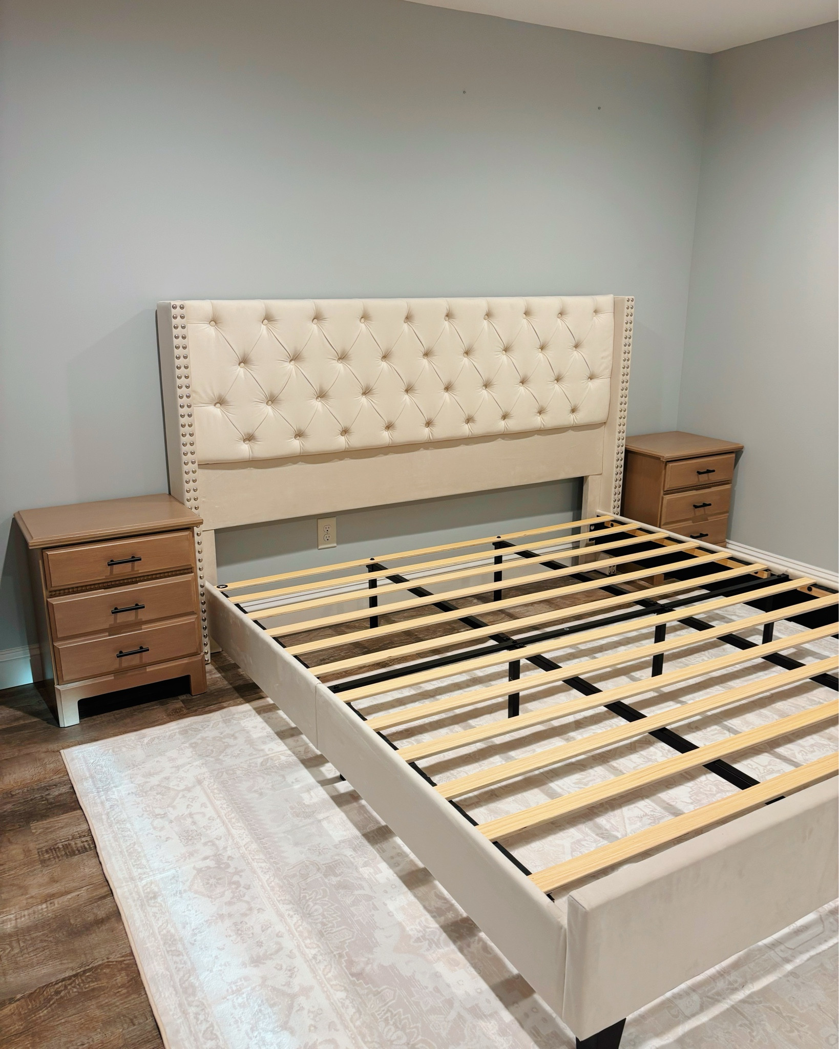 Prettiest king upholstered bed!! Also shoppable through this link: https://amzn.to/40HkYId #bed #bedroom 

#LTKSaleAlert #LTKHome #LTKMostLoved