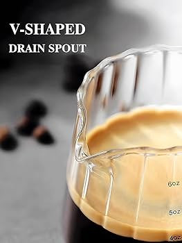 Espresso Cups 6OZ, Espresso Accessories, Expresso Shots Cup, Espresso Shot Glass with V-Shaped Mo... | Amazon (US)