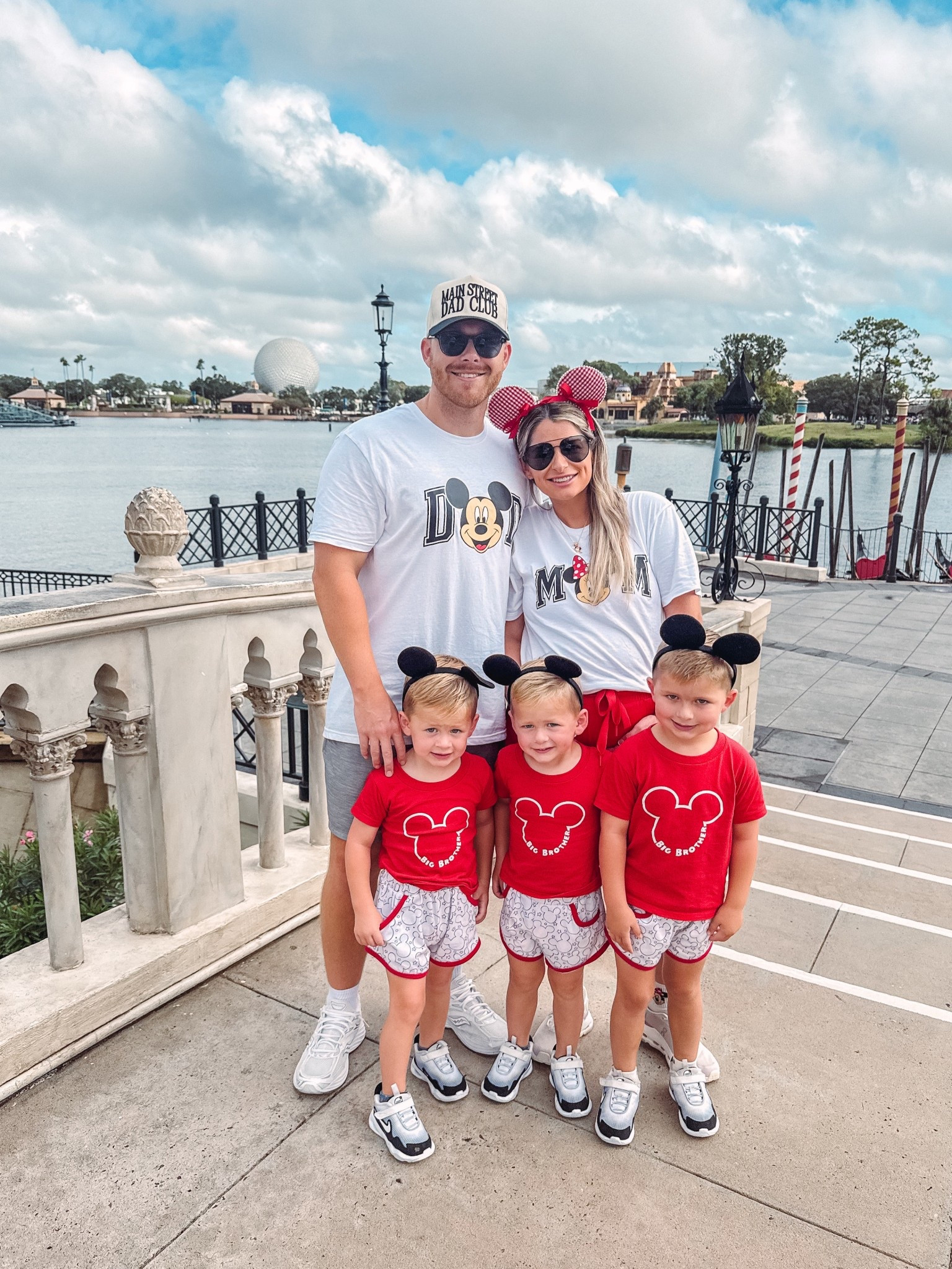 Our second day at Disney World! Matching shirts always. Love these big brothers and can’t wait to bring another little babe along on our next trip 🥹❤️ #disneyworld #disney #magickingdom #epcot #matchingfamilydisneyoutfits #mom #dad #bigbrother 

#LTKKids #LTKFamily #LTKTravel