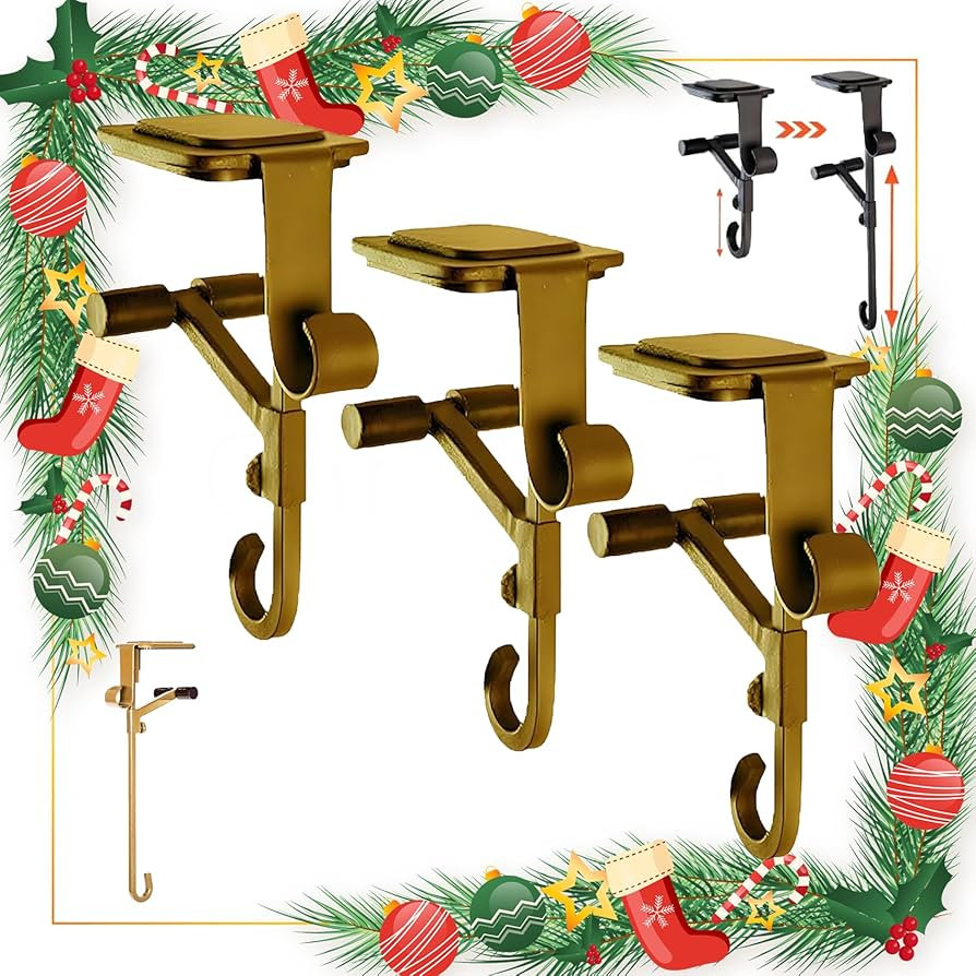 Fireplace Stocking and Garland Hanger, 2025 New Garland Hanger for Door Frame, 2 in 1 Double Mant... | Amazon (US)