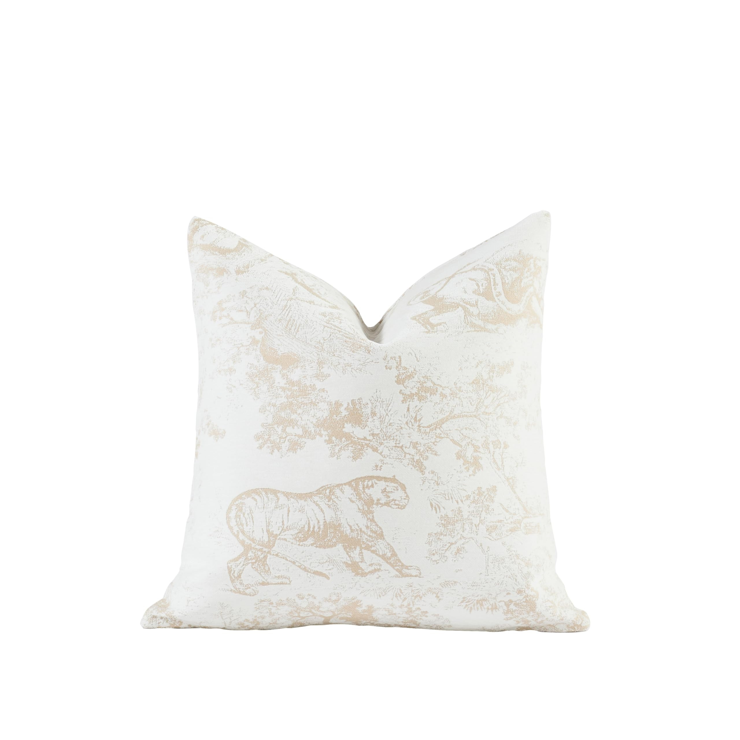 2025 New 20x20'' inches Throw Pillow Cushion Covers - Jungle Tiger Pattern Chenille Jacquard Embr... | Amazon (US)