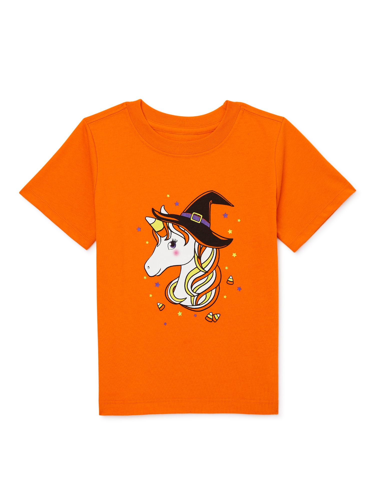 Wonder Nation Toddler Girl Halloween Unicorn T-Shirt, Sizes 12M-5T - Walmart.com | Walmart (US)