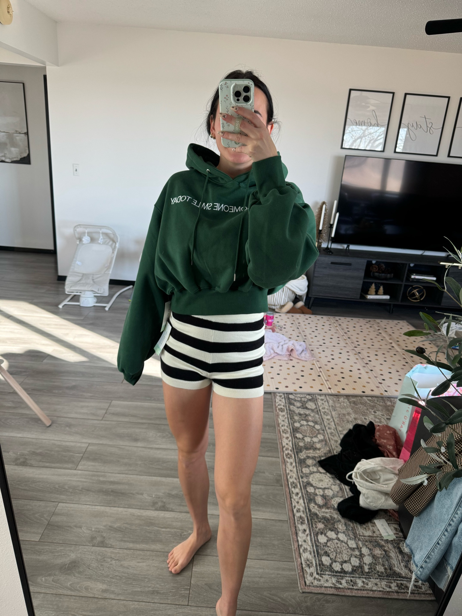 In xs lounge shorts, comfy and stretchy:)

#LTKSaleAlert