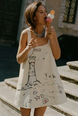 The Keiko Mini Dress by Maeve | Anthropologie (US)