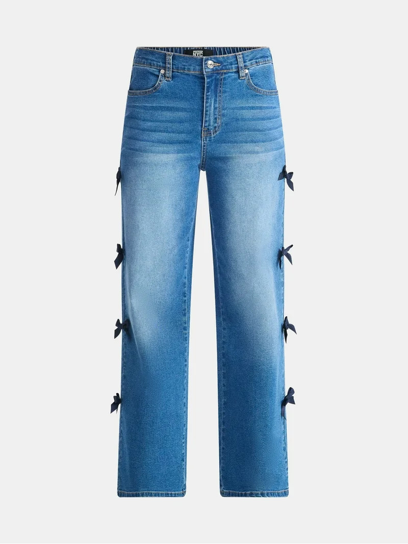 Madden NYC Women's Bow Jeans - Walmart.com | Walmart (US)