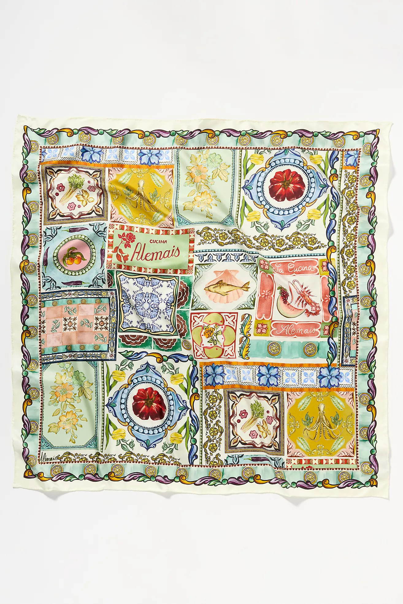 ALÉMAIS Printed Silk Scarf | Anthropologie (US)