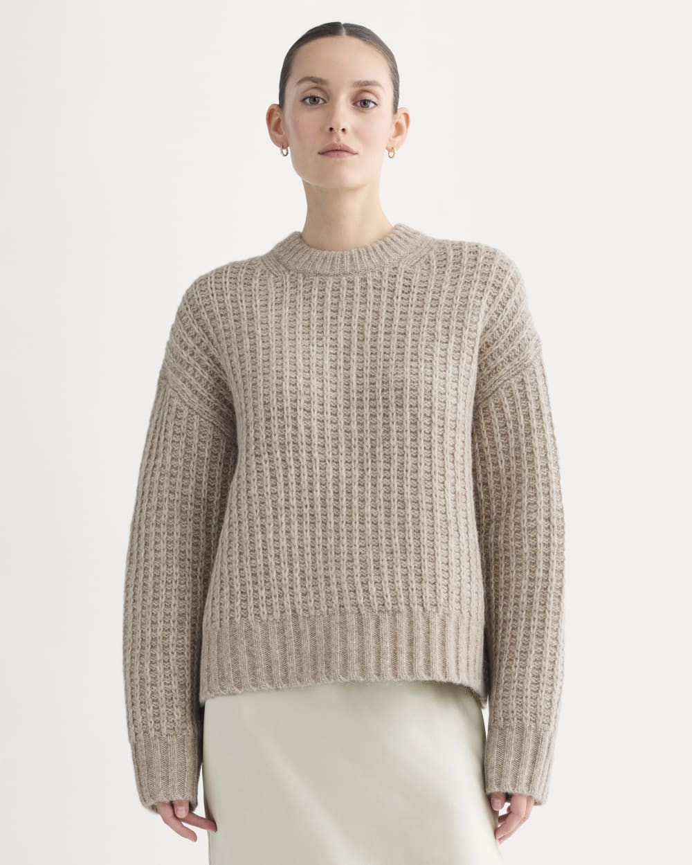 Waffle Sweater in Cloud | Heathered Oatmeal | Everlane