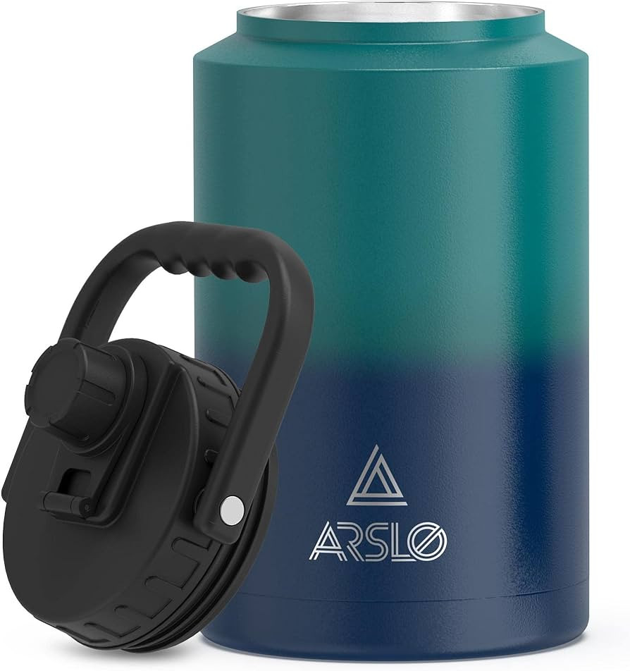 large Insulated Water Jug With Handle, One Gallon Insulated Water Bottle, 1 Gallon Stainless Stee... | Amazon (US)