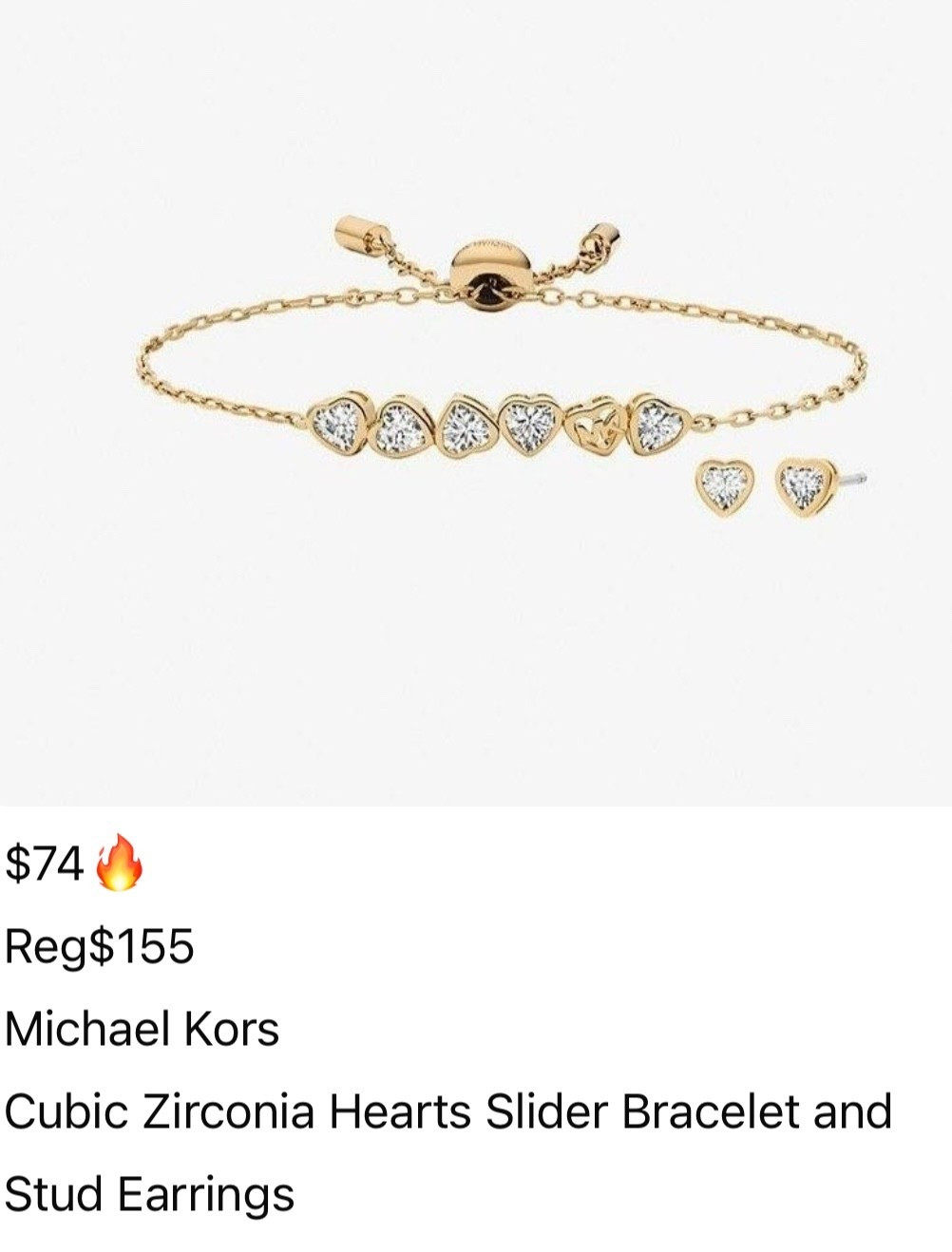 Mk bracelet $74