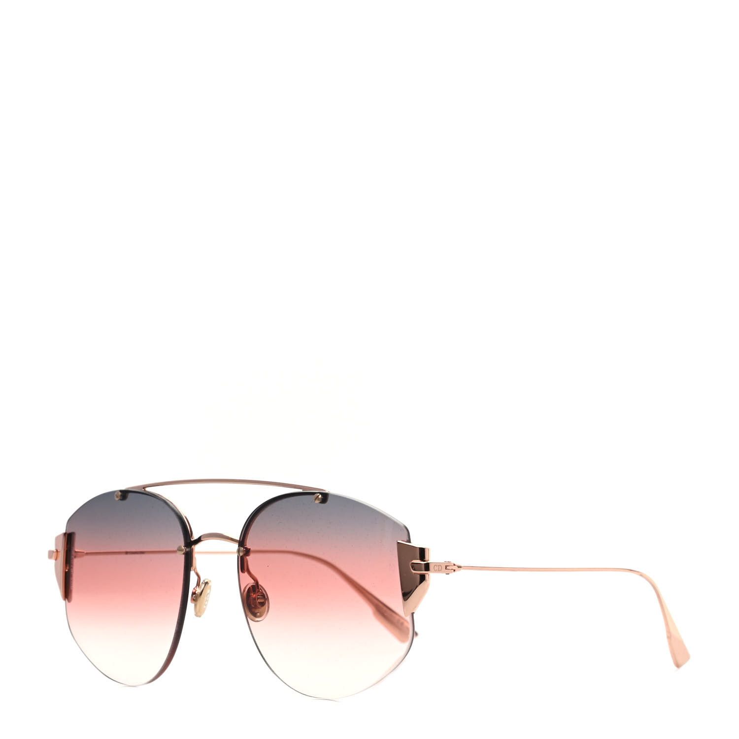 Metal Stronger Aviator Sunglasses Grey Fuschia Rose Gold | Fashionphile