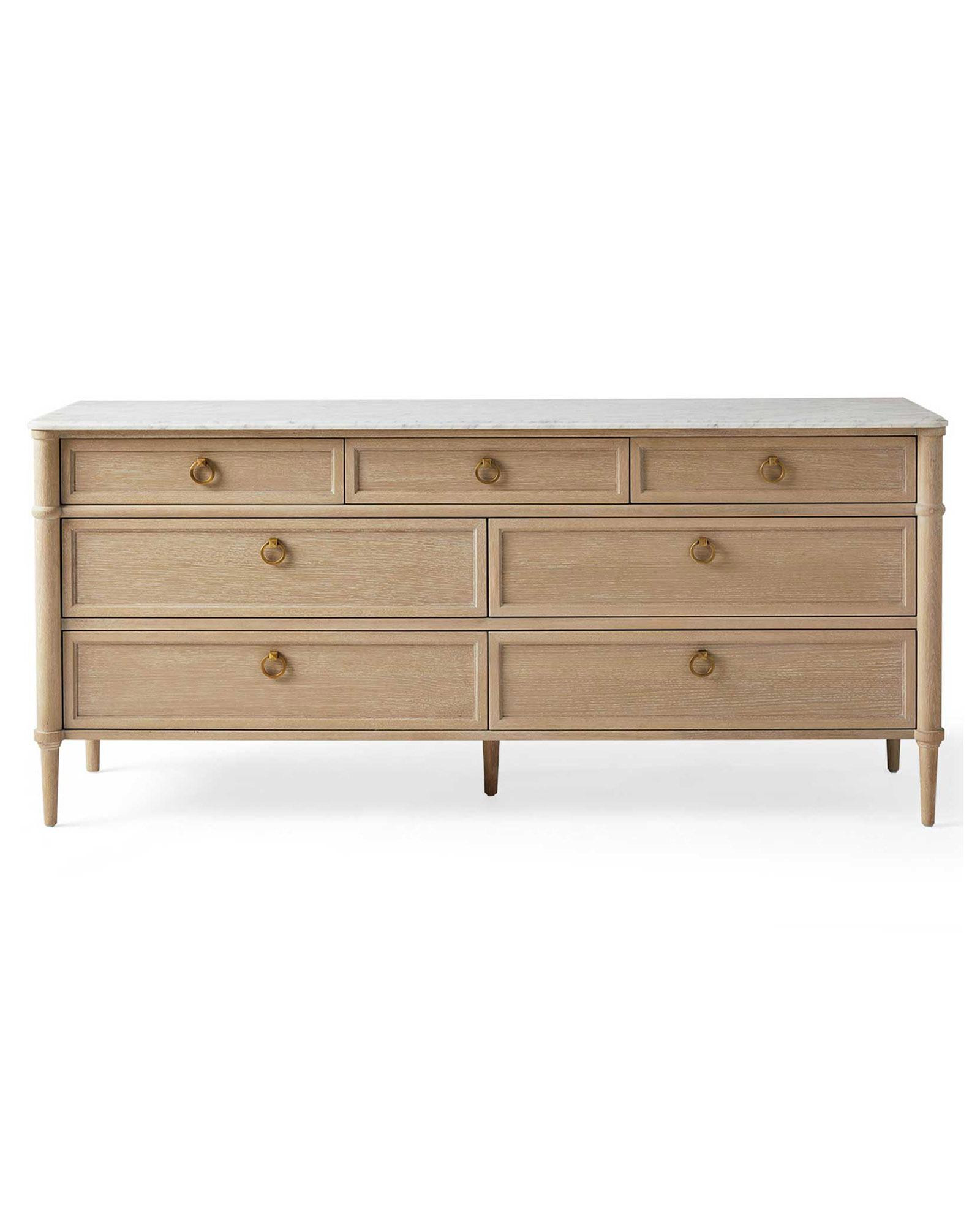 Serena & Lily Chesapeake Marble Top Dresser | Serena and Lily