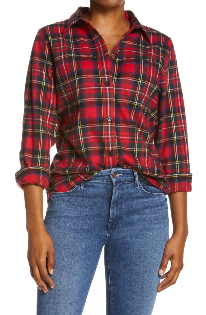 L.L.Bean Scotch Plaid Women's Flannel Shirt | Nordstrom | Nordstrom