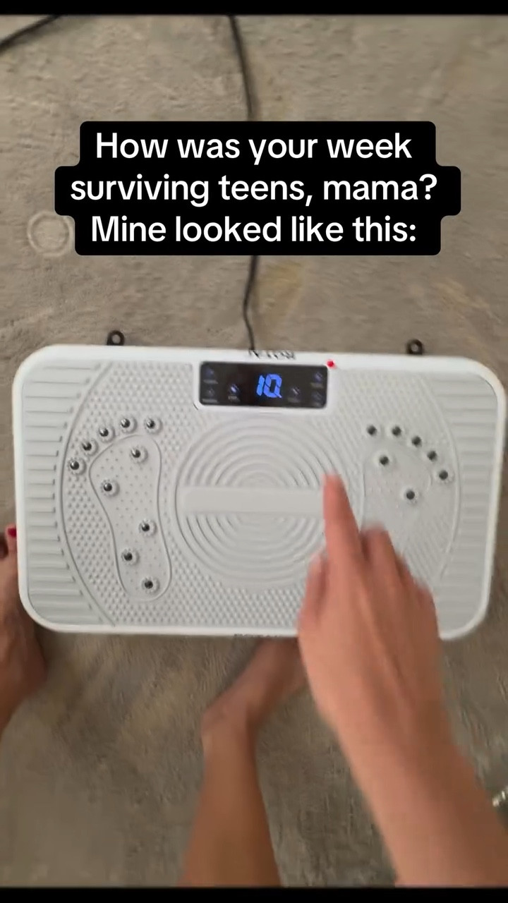 https://www.tiktok.com/t/ZTHtbkJWEShJm-IqSCd/  How was your week surviving teens, mama?
Mine looked like this:
• 47 eye rolls (but who’s counting?)
• Multiple “whatever” responses
• At least 3 homework meltdowns
• Constant begging for social media they’re NOT getting
• And one dramatic sigh that lasted 30 seconds
So here I am on my vibration plate, literally shaking off the stress 😅
Sometimes self-care looks like a spa day, sometimes it looks like hiding in your room questioning all your parenting choices while vibrating 🤷‍♀️
But we survived another week. We’re still standing (well, I’m vibrating, but still upright) 💪
Drop your week’s teenage drama below - let’s trauma bond over our survival stories 😂
I need to know I’m not the only one who needs to physically shake off the attitude 👇
#HowWasYourWeek #SurvivingTeenagers #FridayVibes #MomDecompression #MiddleSchoolMom #ParentingIsHard

#LTKselfcare #LTKOver40 #LTKGiftGuide
