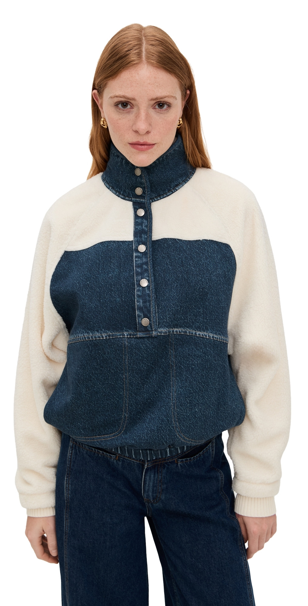 rag & bone Rb Miramar Fleece Sherpa Popover Almda L | Shopbop