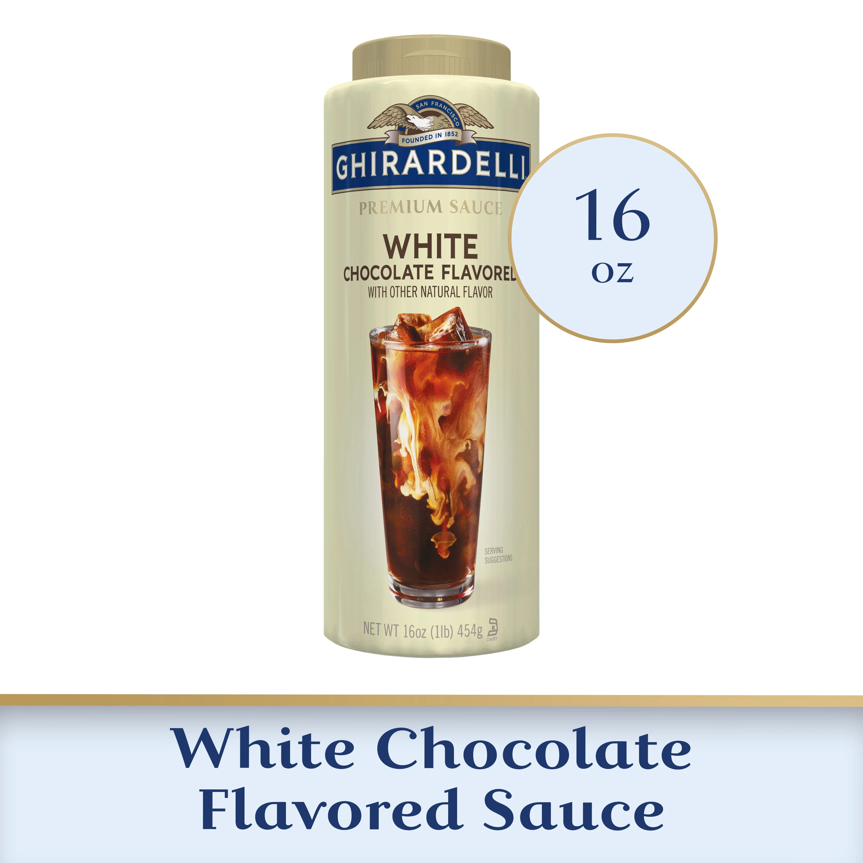 GHIRARDELLI Premium White Chocolate Flavored Sauce, 16 oz Bottle - Walmart.com | Walmart (US)