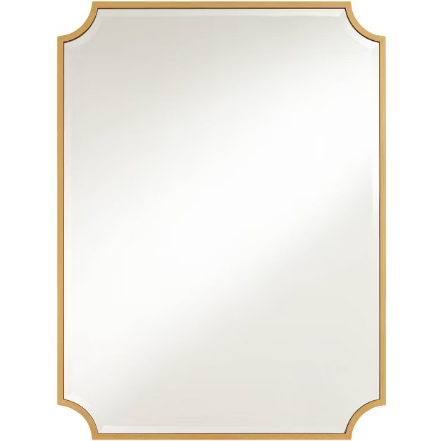 Noble Park Rectangular Vanity Decorative Wall Mirror Modern Beveled Rounded Cut Edge Antique Gold... | Target