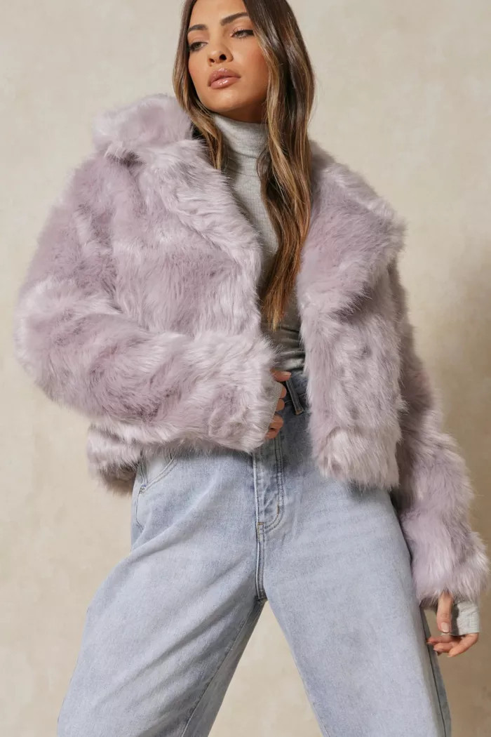 Faux Fur Cropped Jacket | Boohoo.com (UK & IE)