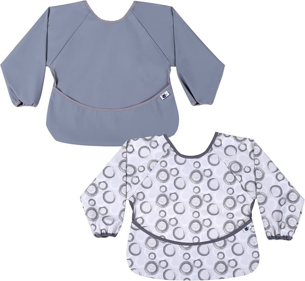 SPINFOX Waterproof Bibs for Baby, Washable Toddler Bibs for Eating, Baby Bibs with Food Catcher F... | Amazon (US)