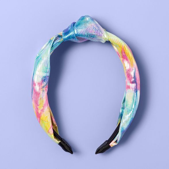 Girls' Shiny Tie-Dye Knot Headband - More Than Magic™ | Target